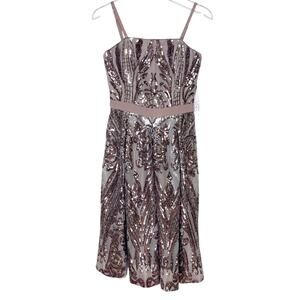 NWT Ryse Dusty Rose Sequins Party Dress SMALL